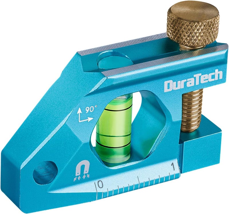 DURATECH 2.5-Inch Level, Magnetic Torpedo Level with 90° Bubbles, V-Groove, Large Viewing Window, Aluminum Alloy Body, Hanging Hole, SAE and Metric Scale for DIY Projects and Household Use - Image 1